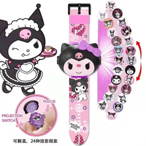 Kuromi Projection Watch Female Children Cartoon Kuromi Toy Kindergarten ...