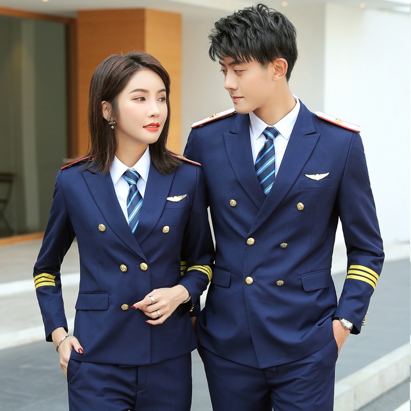 Flight Uniform Men Women Collision Suit Suit Captain Air Railway ...