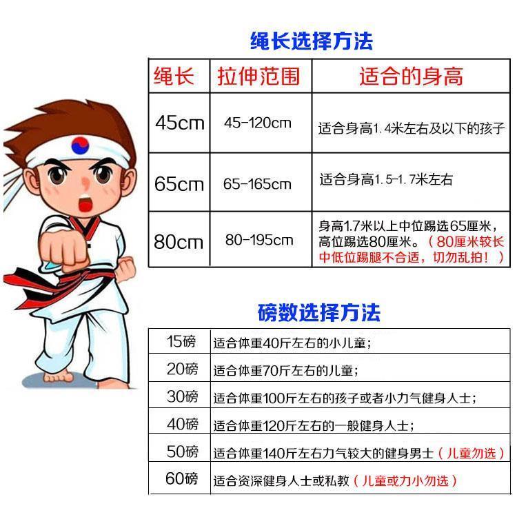 Taekwondo Kick Training Rubber Band Tension Rope Lower Limb Leg