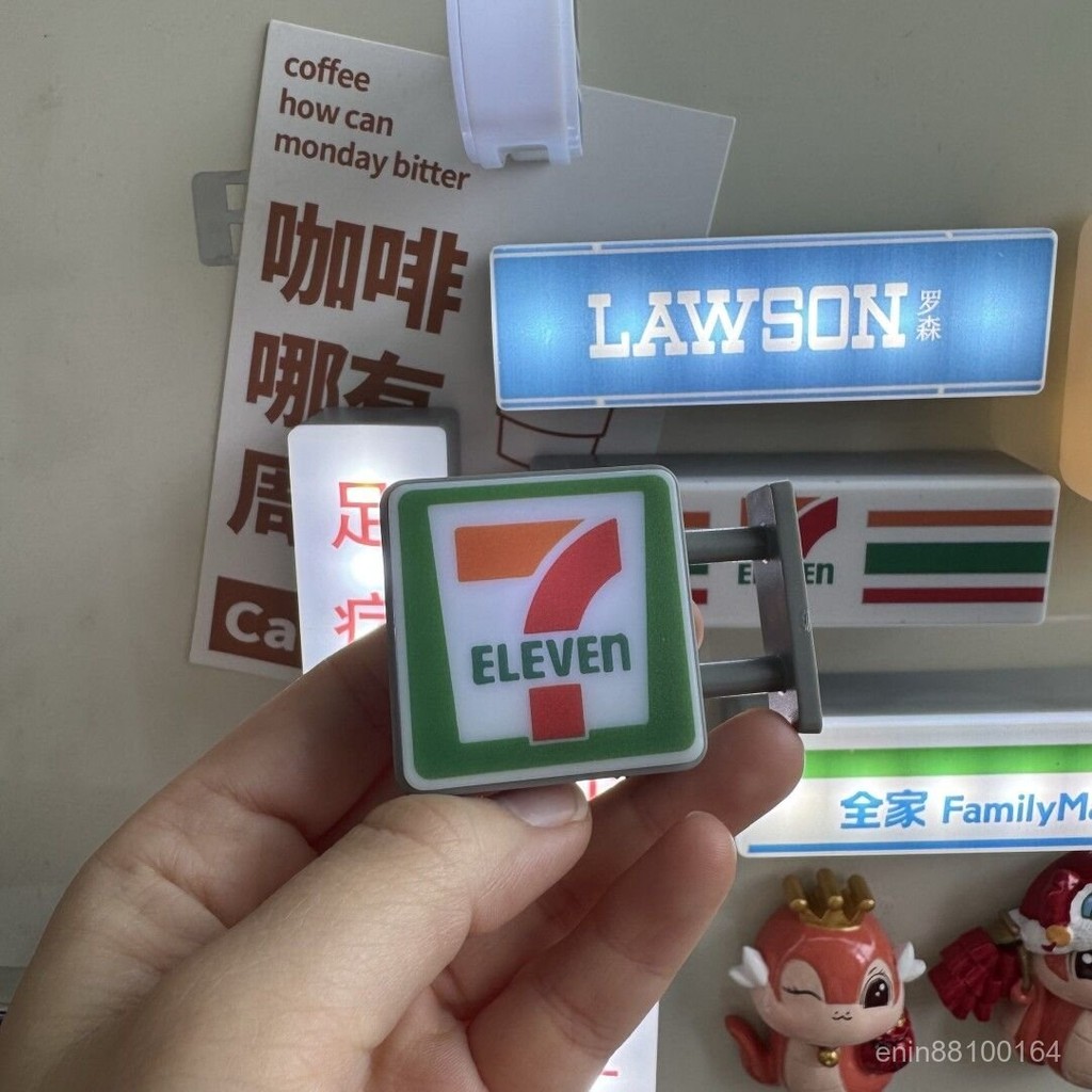711 Refrigerator Stickers Convenience Store Night Light Family Luminous ...