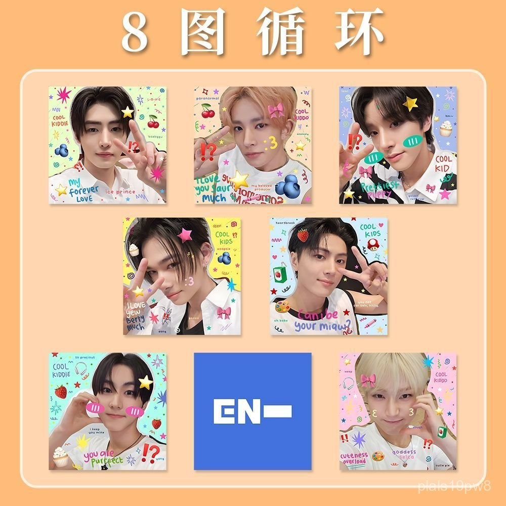 Puff Meow 500 Stickers One Roll enhypen Boys Group Liang Zhenyuan ...