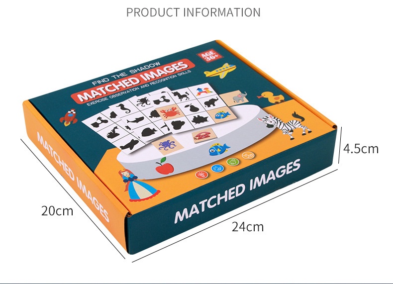 Treeyear Montessori Shadow Matching Toys,Fruit Recognition Sorter ...