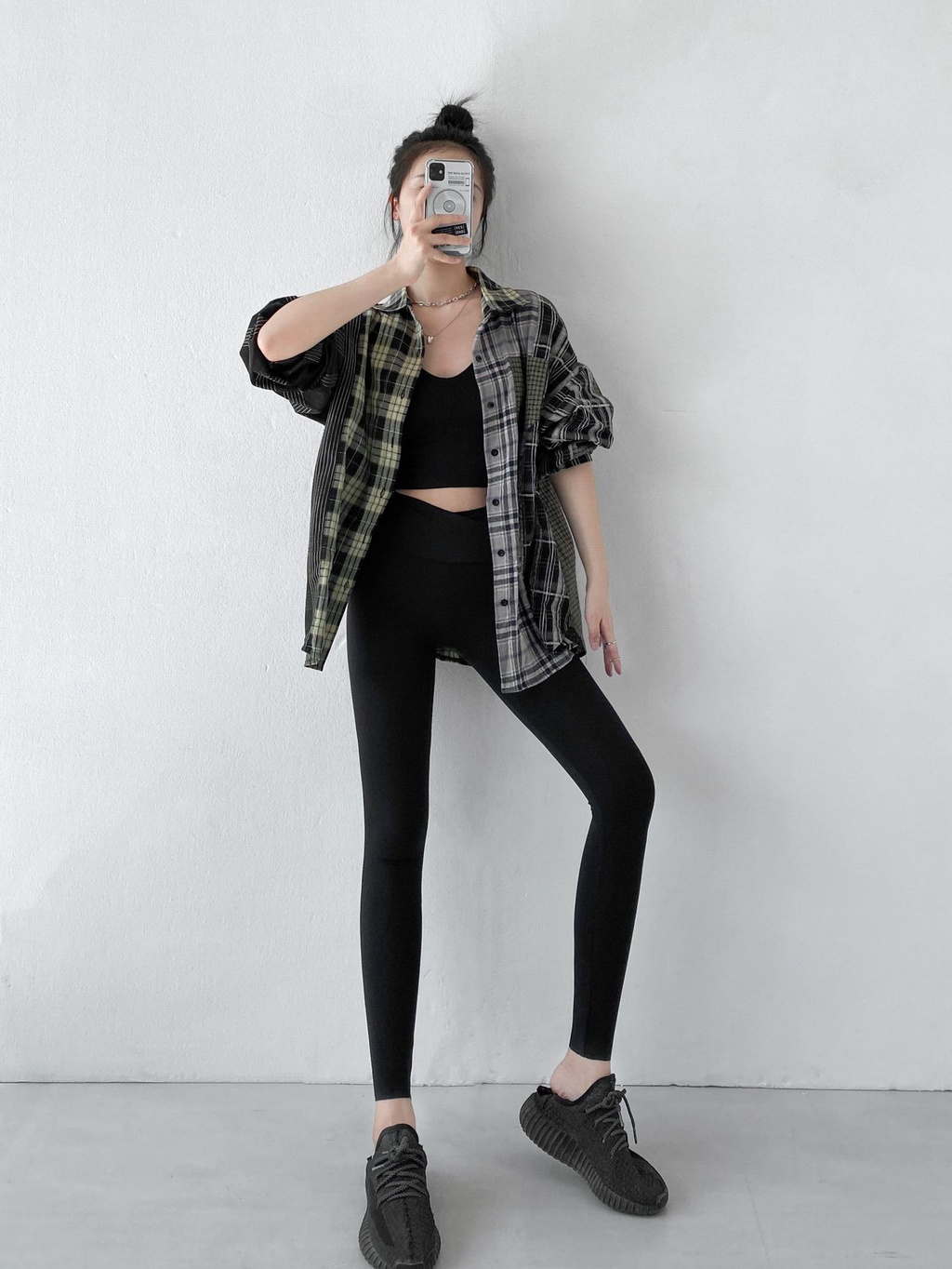 Double-Sided Brocade Nude Sports Fitness Pants High Waist Tummy And Hip Yoga Pants Women