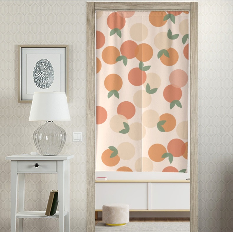 Customize Kitchen Door Curtain Fruit Series Cotton Linen Doorway ...