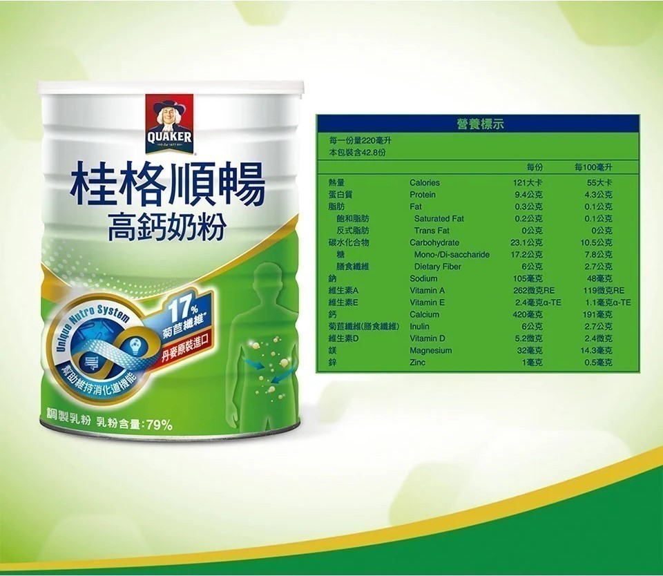 Quaker Smooth High Calcium Milk Powder (1500g/Can) [Supermarket Pick-Up ...