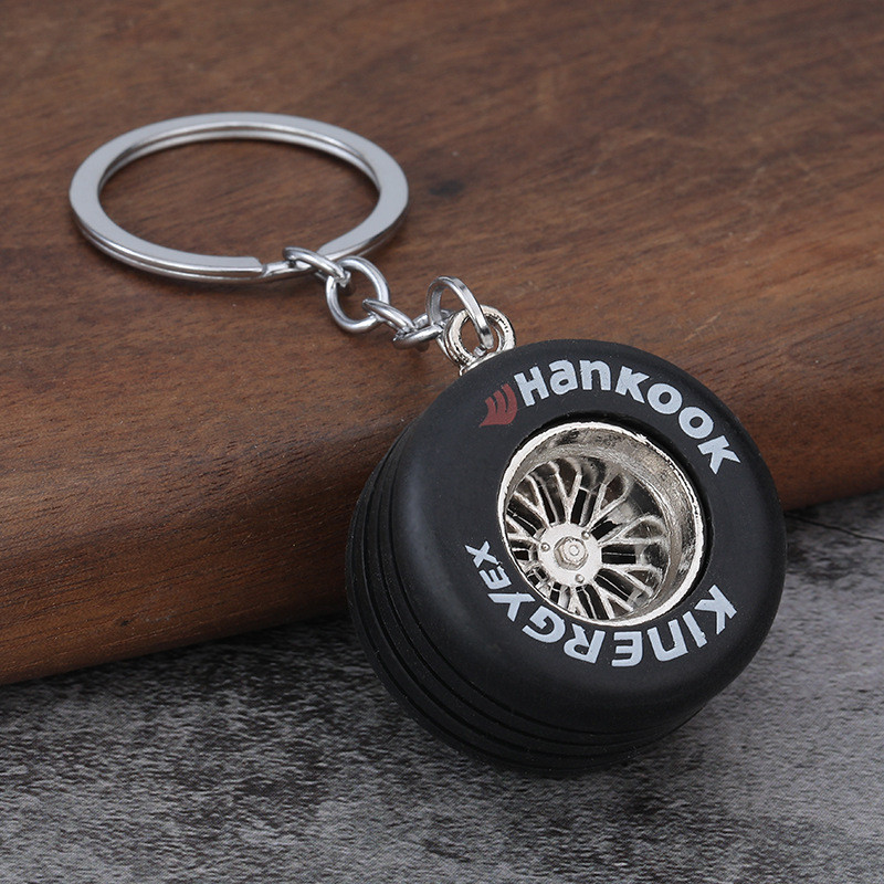 Taiwan Ready Stock/PVC Soft Rubber Tire Keychain Car Decoration ...