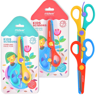 Mideer Kids Toddler Handmade Plastic Scissors Safety Mini Paper Cutting  Scissors For Child Mamual DIY Tools Kindergarten