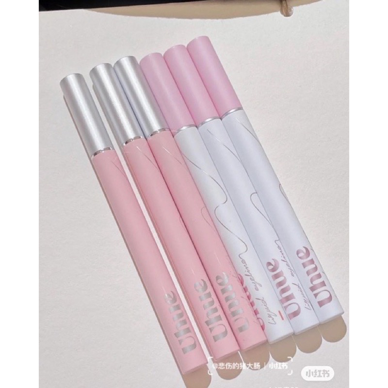 Uhue Liquid Eyeliner Pen Lying Silkworm Puff Glitter Silver Broken