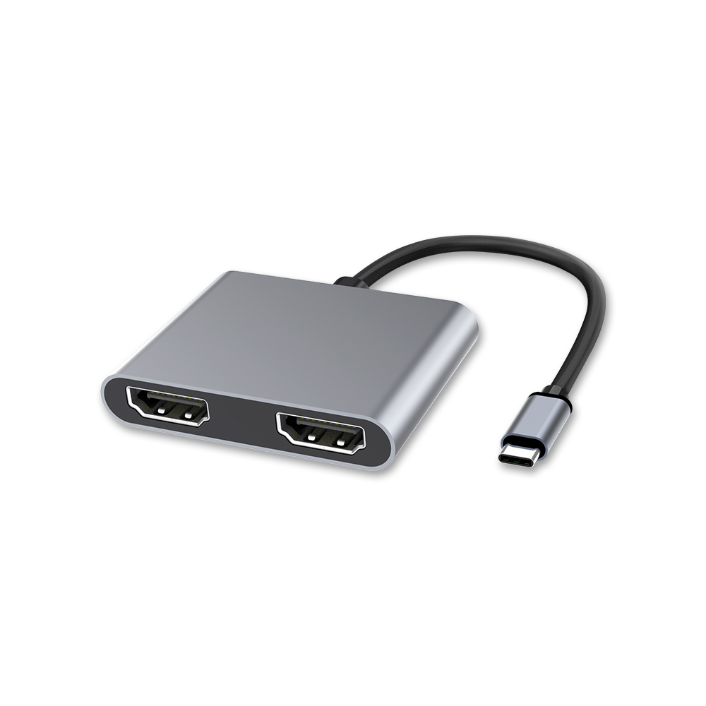 HDMI type C To 2-Port Thread Same Screen Cable Extension Adapter ...
