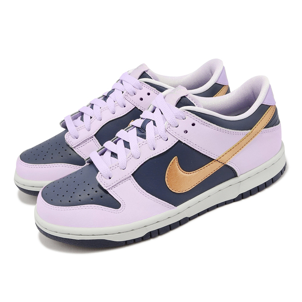 S.G Nike Dunk Low GS Copper Swoosh DX1663-400 Purple Dark Blue Gold ...