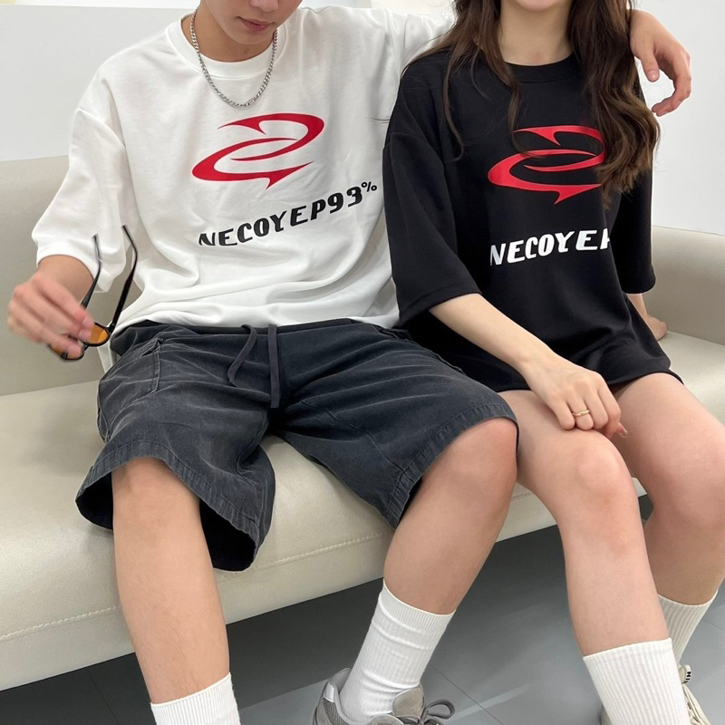 Korea NECOY Red logo Loose Short T Half Sleeve Trendy Tik Tok Little ...