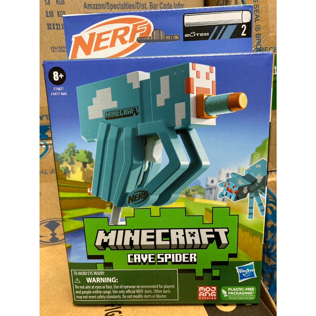 Agent Version Hasbro NERF MINECRAFT Cave Spider Palm Laser Striker ...