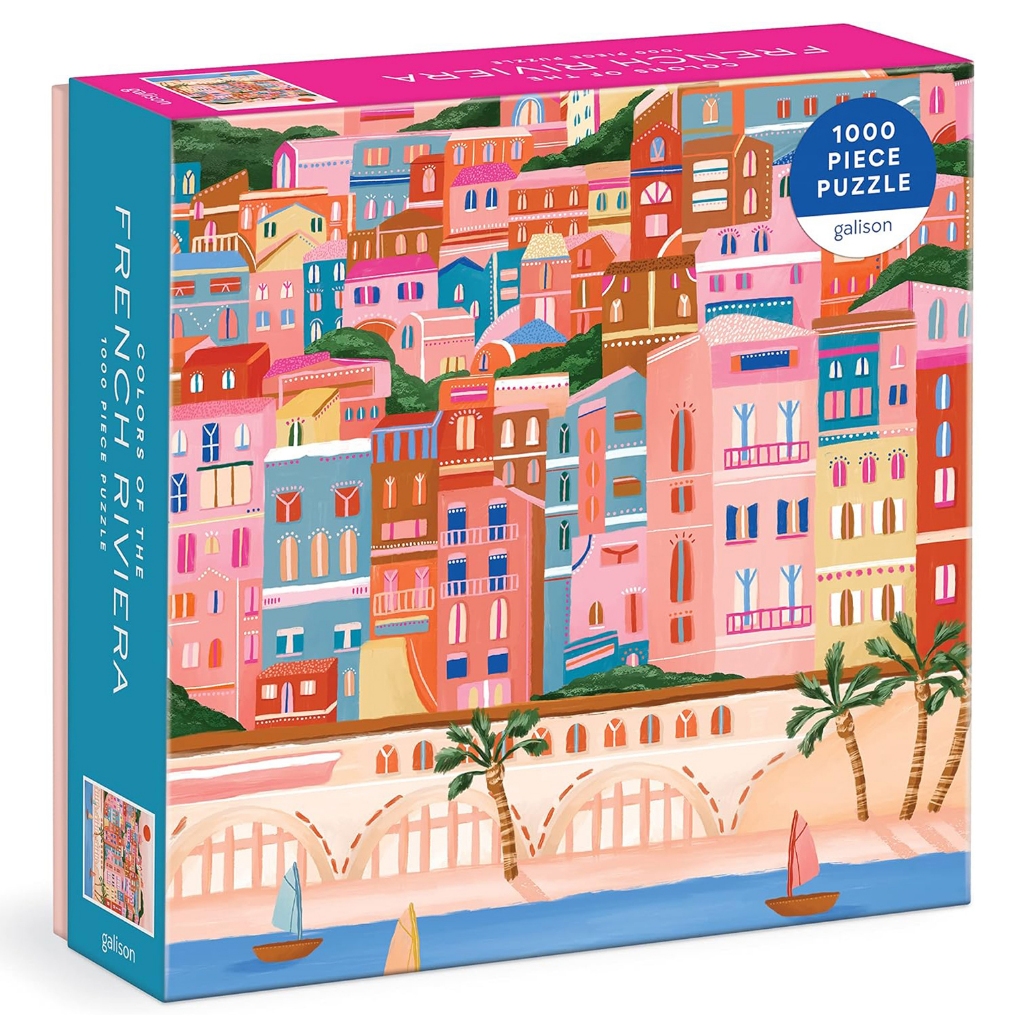 BINGO Galison France Riviera 1,000 Piece Puzzle City Street View