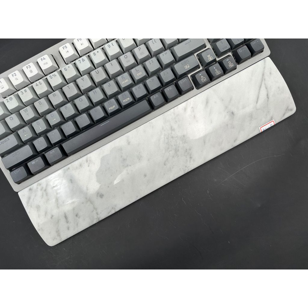 Carrarara White-80% Keyboard Rest-Natural Stone Marble Mechanical filco ...