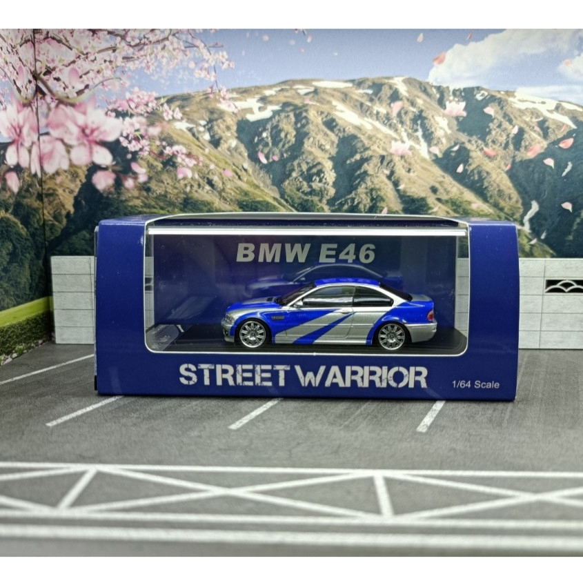 Voiture Miniature 1:64 BMW E46 M3 – Série High Rev, Couleur Bleue – Modèle Diecast Street Weapon – Neuf
