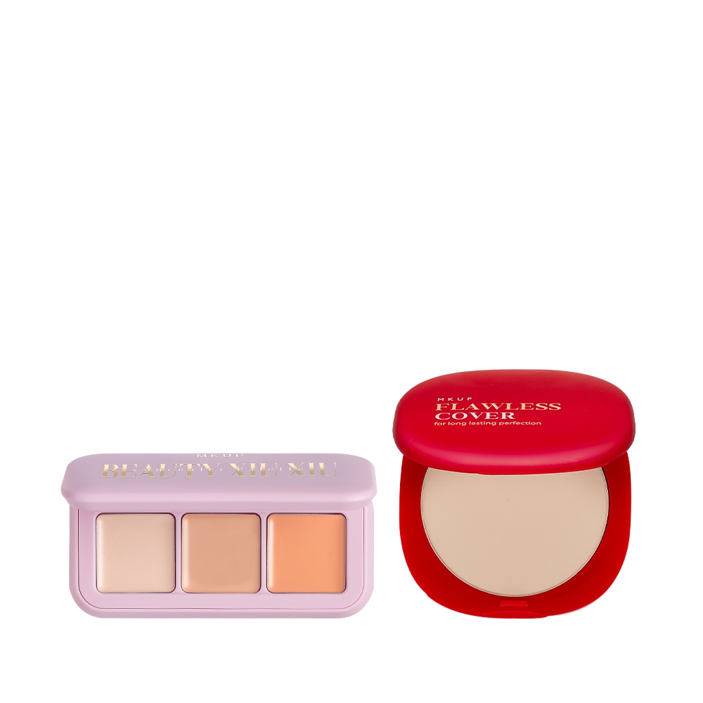 MKUP Beauty Skin Repairing Tricolor Concealer Palette+High Seamless ...