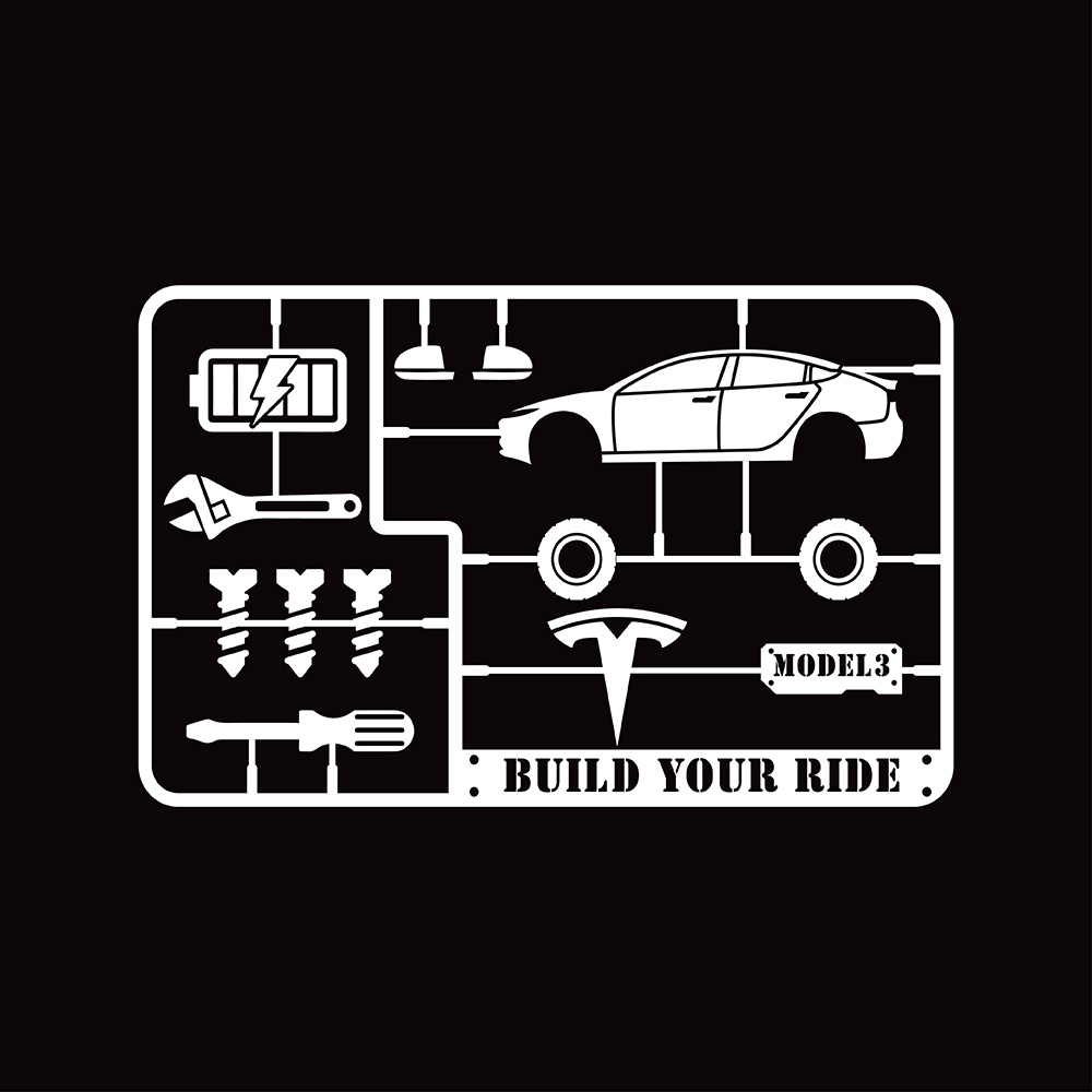 Reflective House FKW MODEL 3 MODEL3 TESLA Car Sticker Electric Remove ...