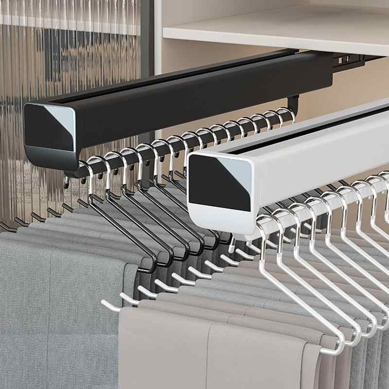 [Taiwan Shipment] Pull-Out Pants Rack Telescopic Slide Rail Hanging ...