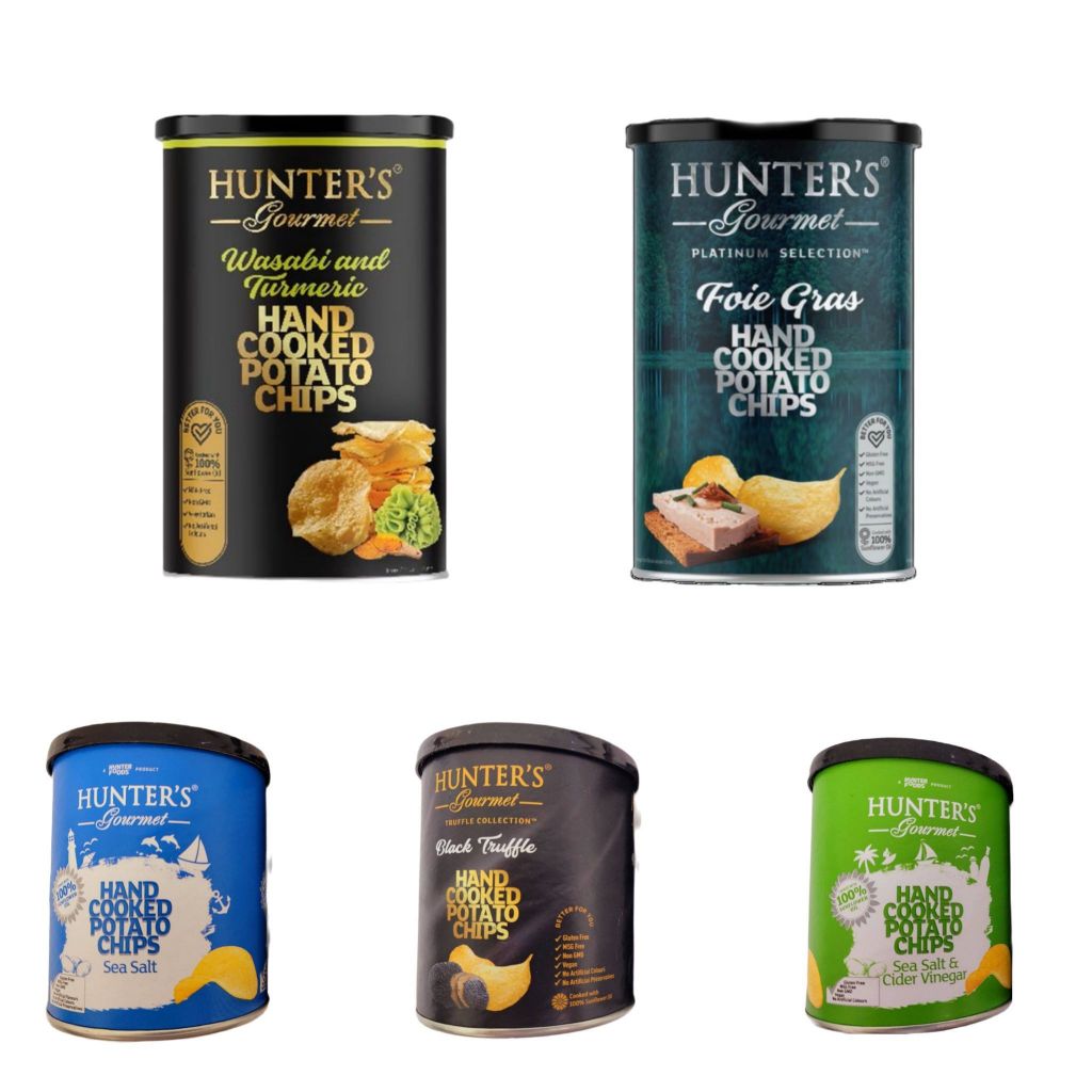Hunter's Gourmet Handmade Potato Chips Wasabi & Turmeric Flavor Foie ...