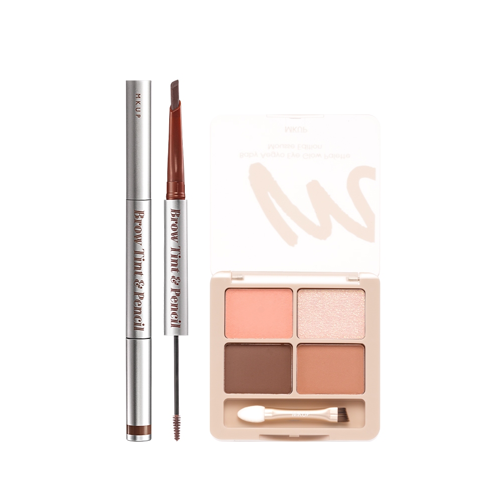 MKUP Fine Hair Flow Double-Headed Eyebrow Dye Cream Pencil+Natural ...