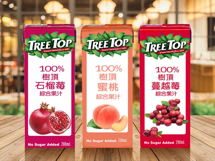 Tree Top 100% Pomegranate Berry/Peach/Cranberry Mixed Juice (Tree Pack ...