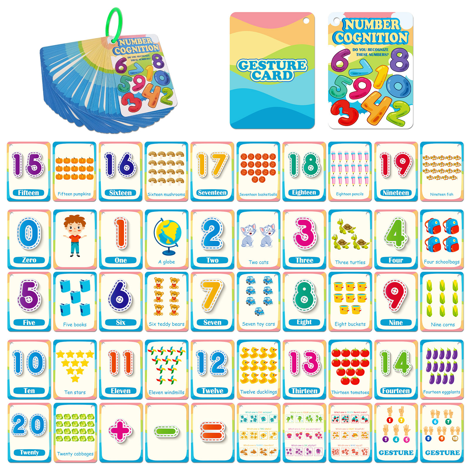 Digital Cognition/30 Educational Cards/Children Cognitive Cards ...