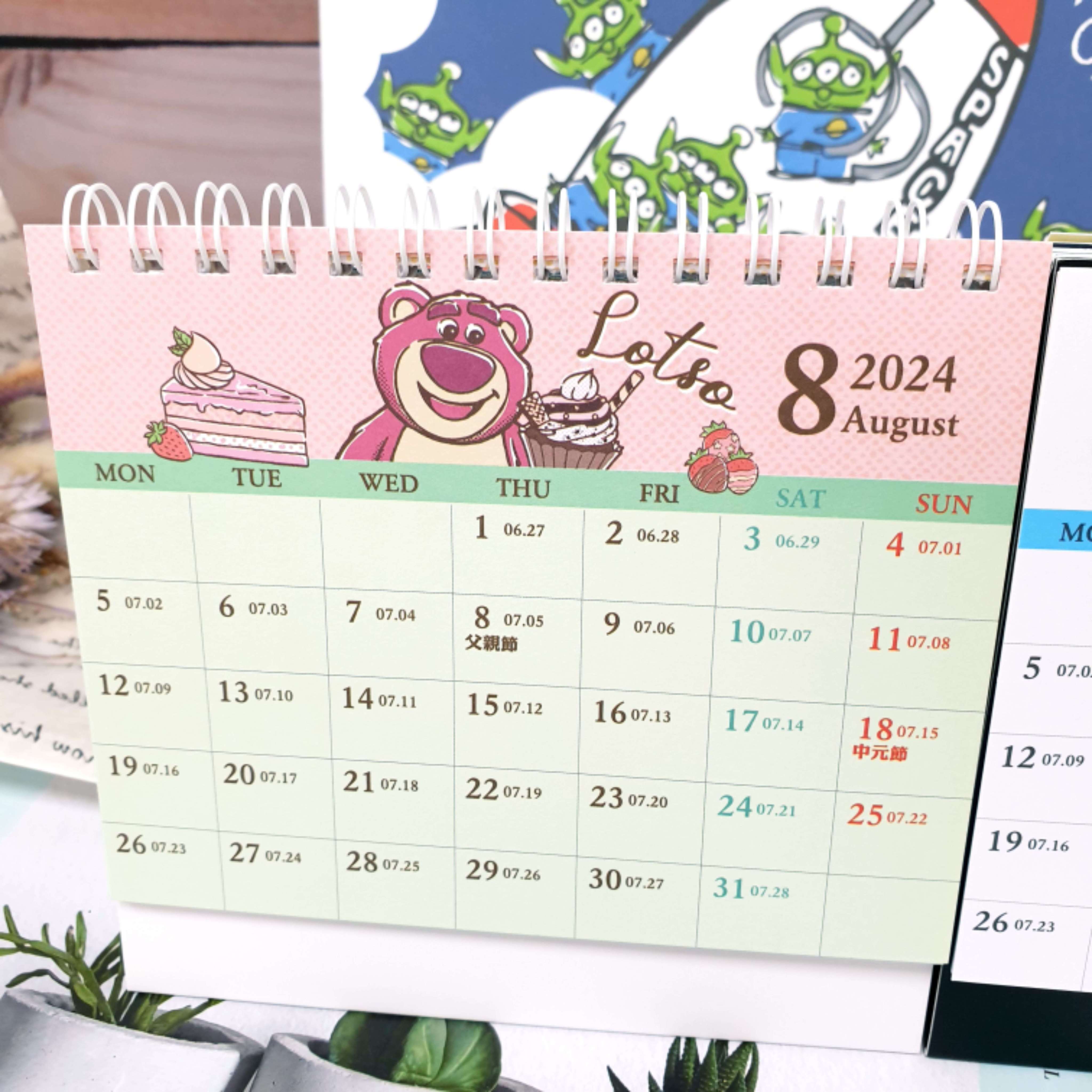 2024 Disney Small Triangle Desk Calendar 60k Toy Story Pixar Monthly ...