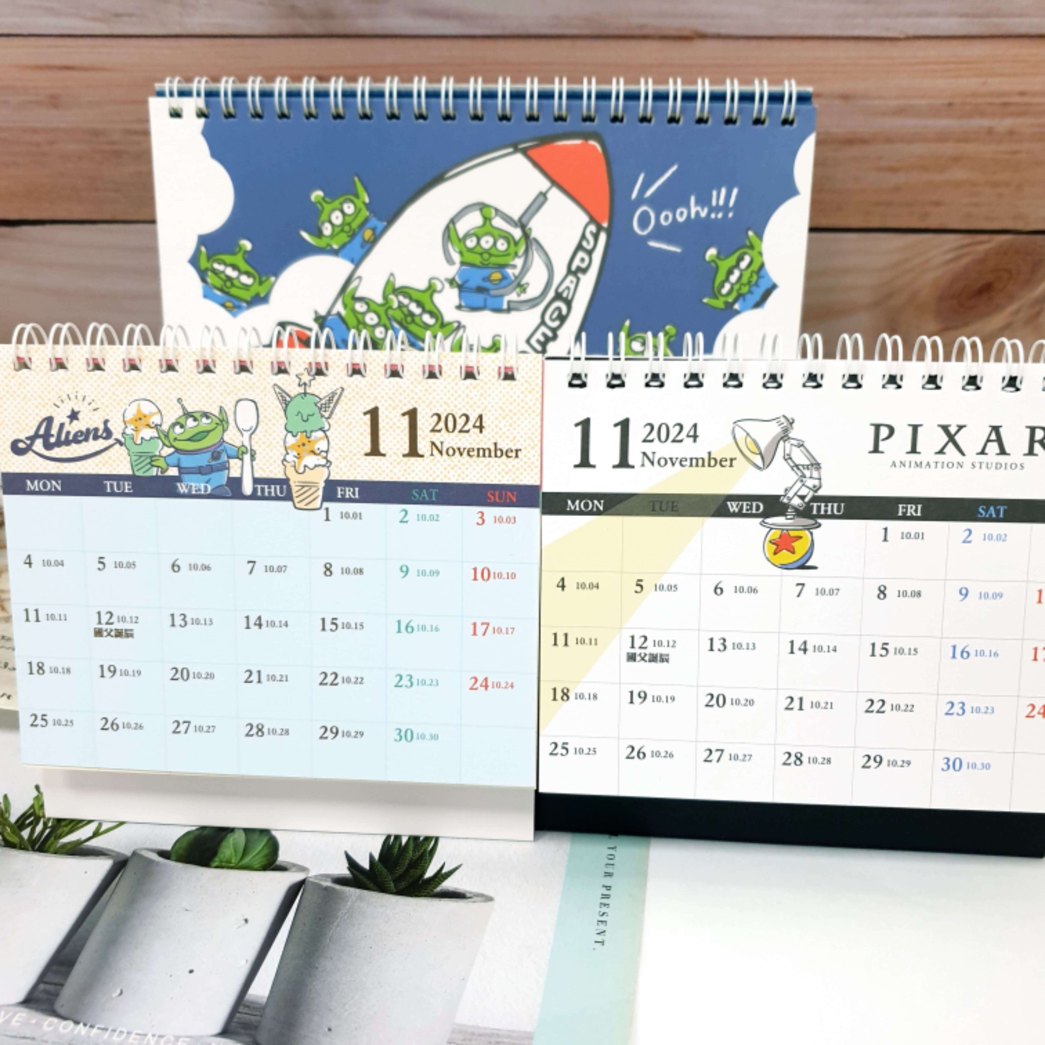 2024 Disney Small Triangle Desk Calendar 60k Toy Story Pixar Monthly ...