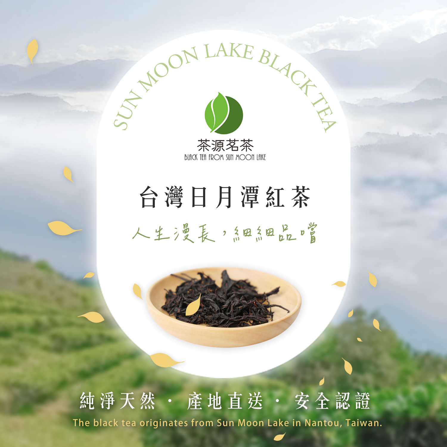 Sun Moon Lake Black Tea Assam Taiwan No. 8 Hand-Picked One Core Two ...