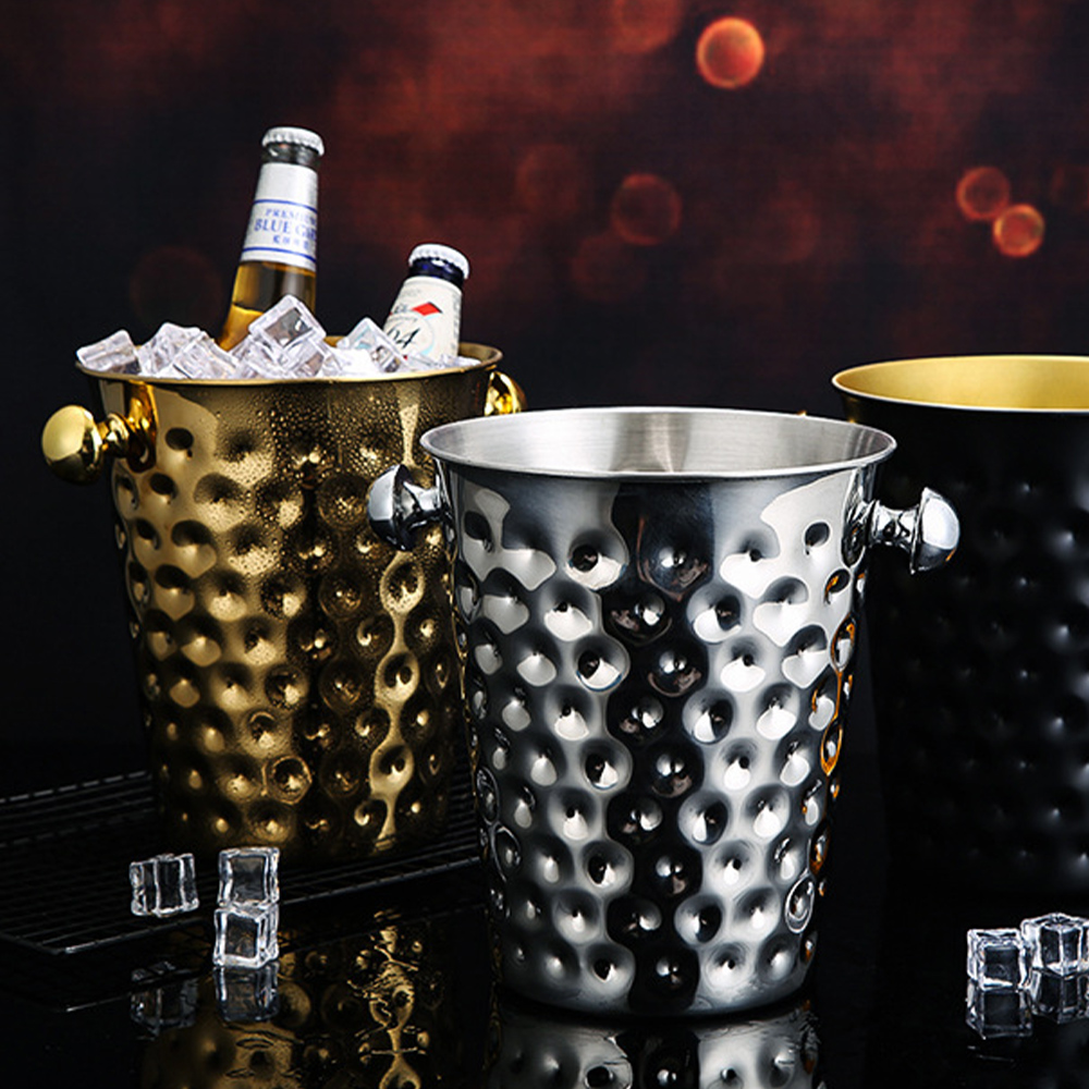 Stainless Steel Champagne Bucket Antlers Ice Bar Red Wine Decanter