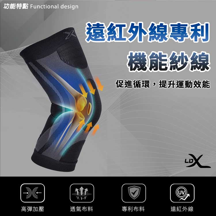 [LDX] Made In Taiwan Extreme Compression Far Infrared Knee Pads Leg