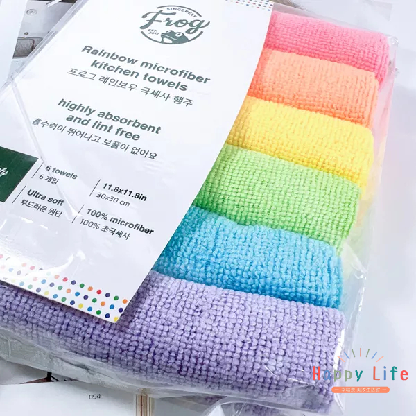 Happy Spring ** Korea Frog Microfiber Vacuum Cleaner Rainbow Rag Set ...