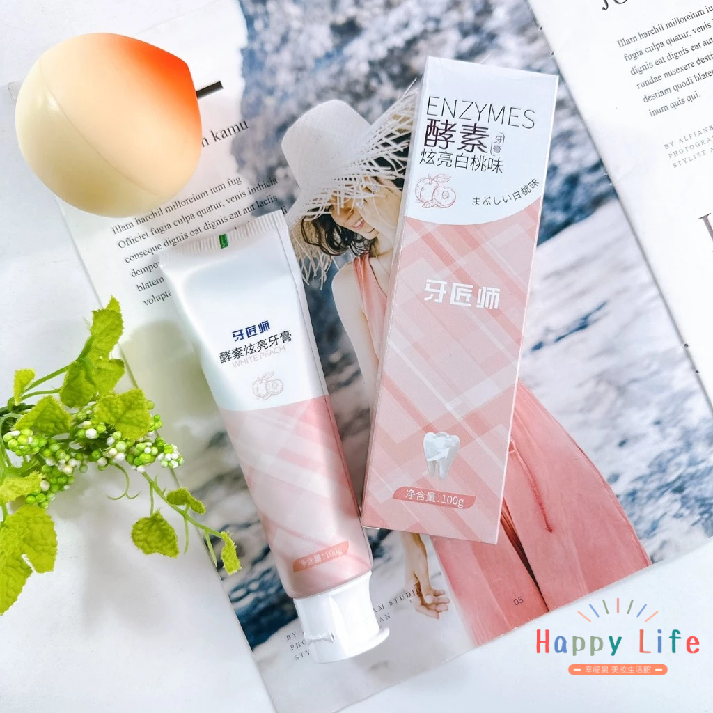 Happy Spring ** Enzyme Dazzling Fresh Breath Toothpaste White Peach ...