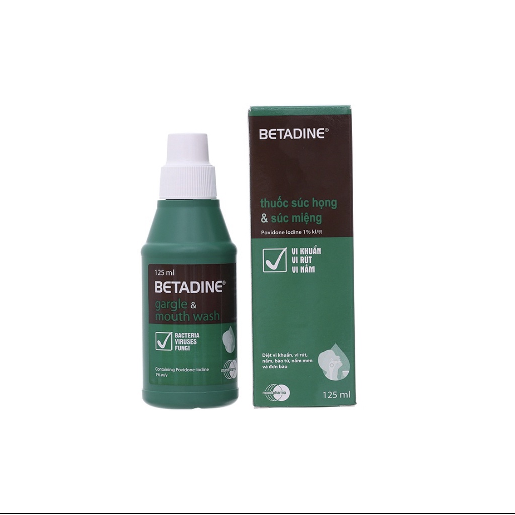Betadine Gargle & Mouthwash Povidon Iod Throat, Mouthwash 1 125ml
