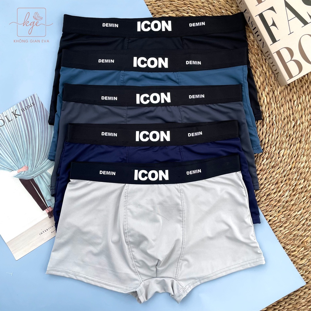 Set Of 5 Cold Elastic boxer Briefs, Antibacterial Men'S Underwear To