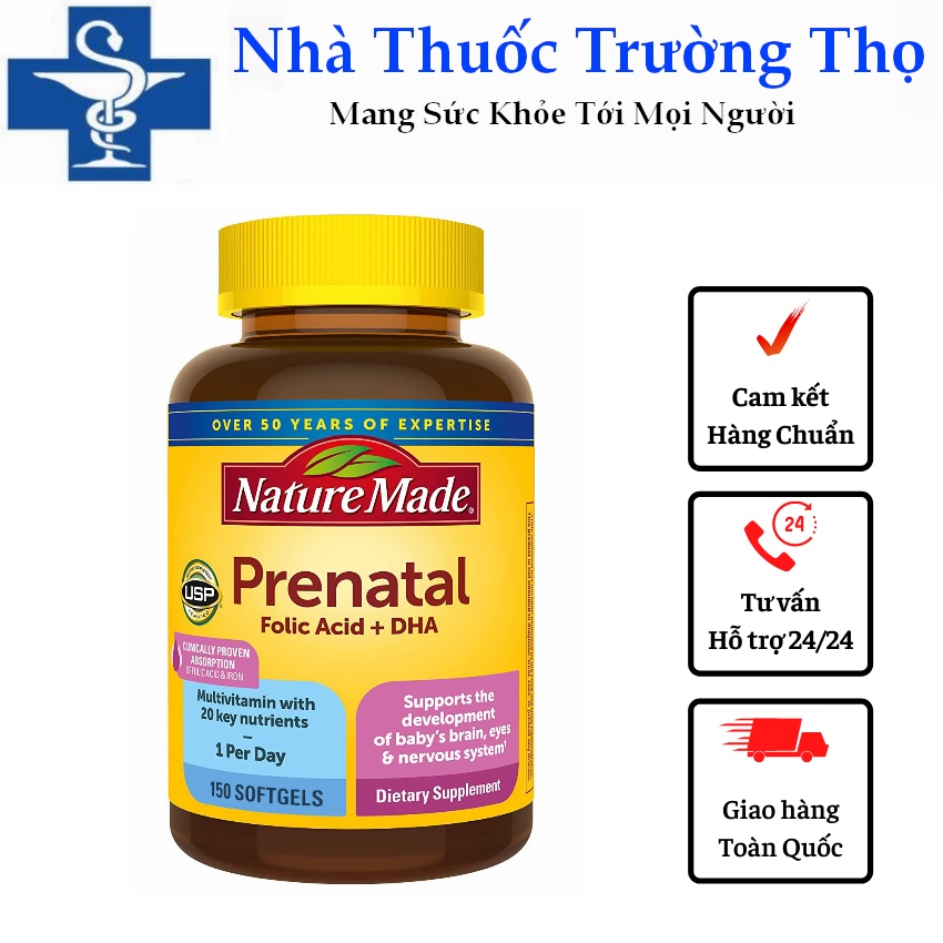 Prenatal Vitamins + DHA 200mg Nature Made 90 capsules, 150 American