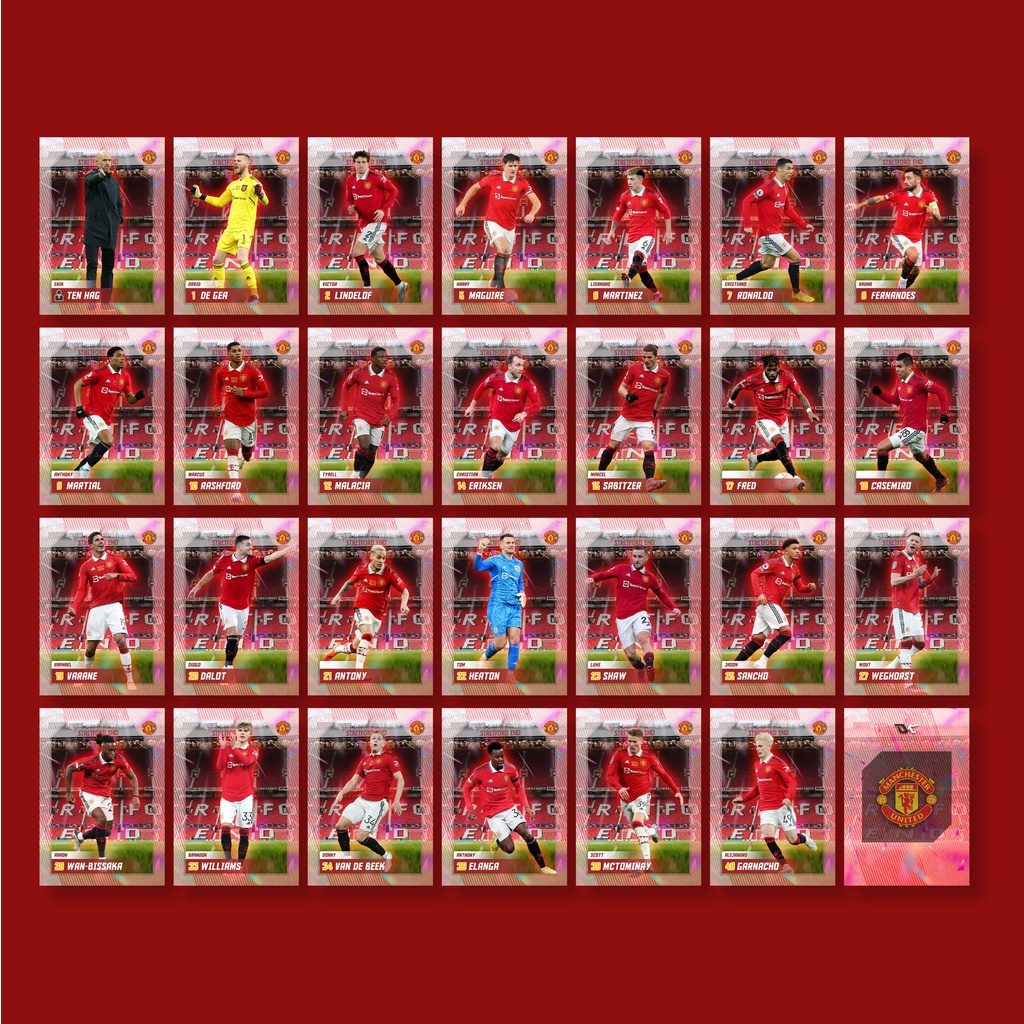 Manchester United 202327 cards Sky LABELS Card Football Player