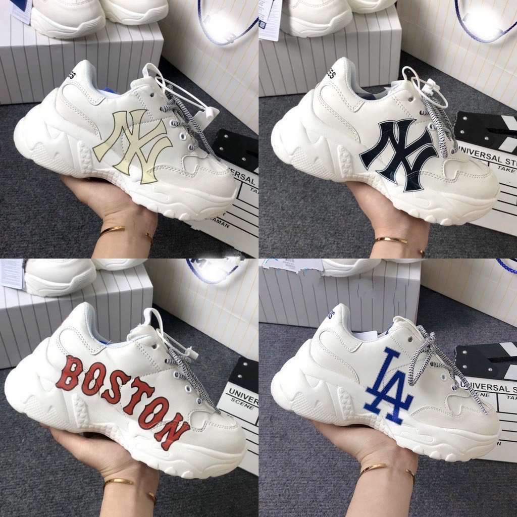 Mlb Elevator Sneakers 4Cm With NY Letter Pattern For Men And Women ...