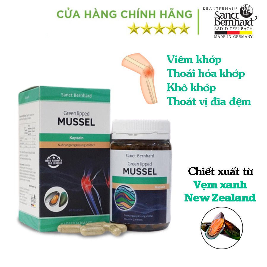 Bone and joint support pills extracted from Green cracked Mussels ...
