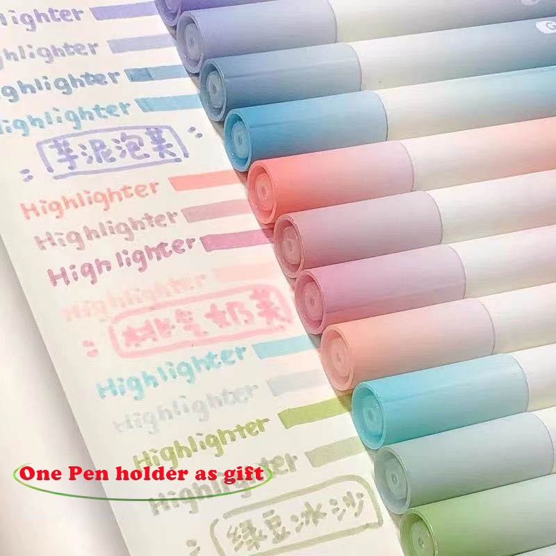 JIANWU 12pcs/set cute Double head fluorescent pen milkliner highlighters  Color marker pen School supplies kawaii - Price history & Review, AliExpress Seller - jianwu Official Store