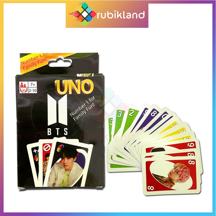 [BTS] Bts Uno Card BTS Board Game 108 Basic Cards Thick Paper Material ...