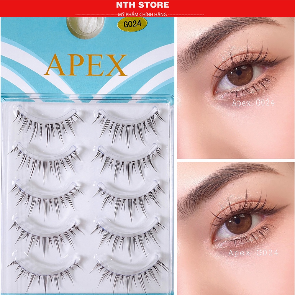 Premium Apex ribbed false eyelashes with all codes on the eyes, super ...