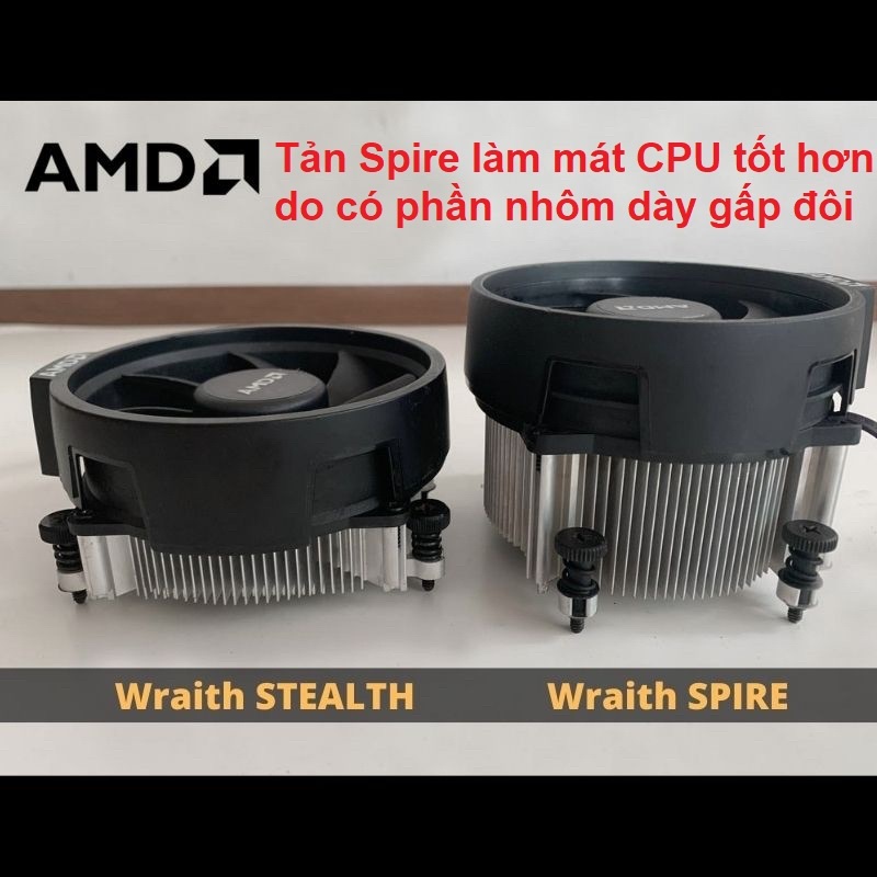 Used AMD Wraith Stealth, Spire cpu cooling fan, original, clean ...