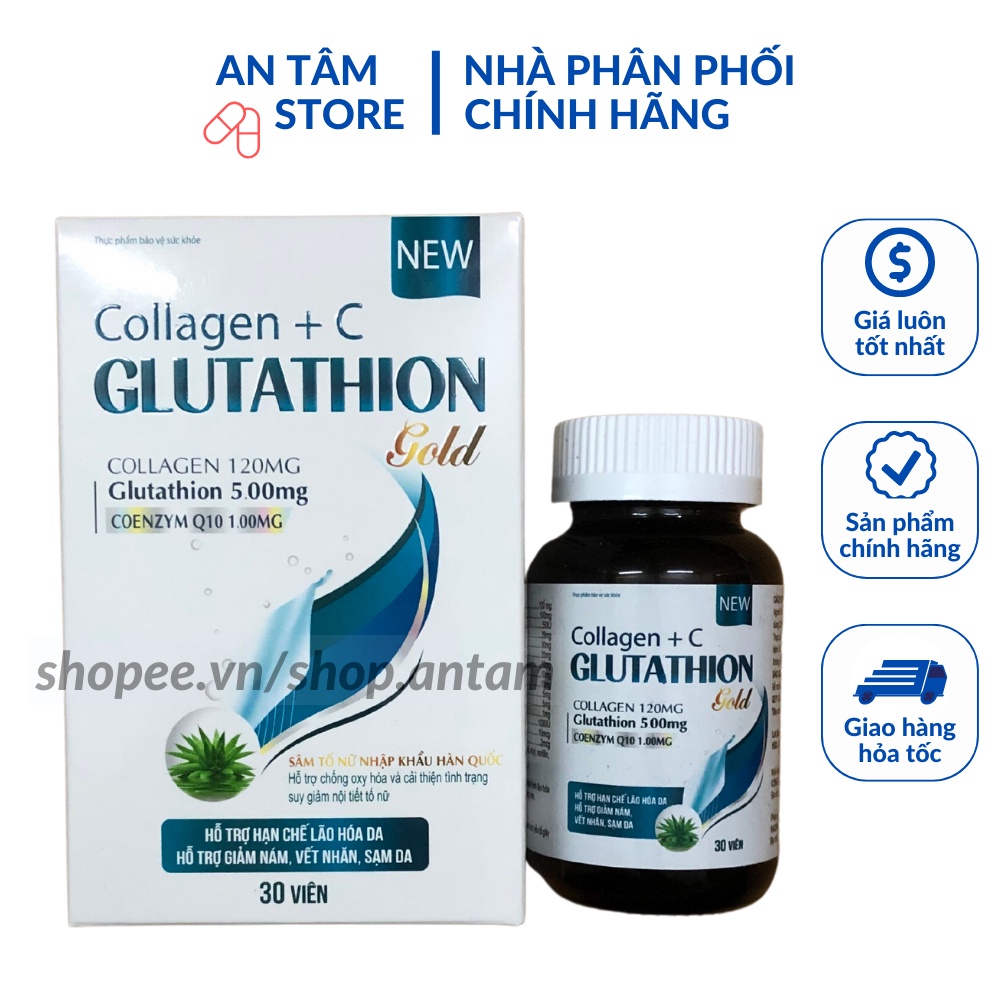Soomiig Glutathion Kollagen Kapseln – Antioxidans Anti-Aging – Mit Vitamin  C & Mariendistel – 3500mg Glow 25 Collagen Pulver Original