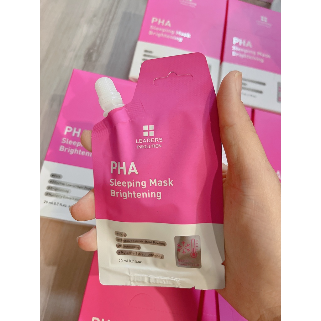 (Auth Thai) Leaders PHA Sleeping Mask Brightening [20ml Pack] Shopee