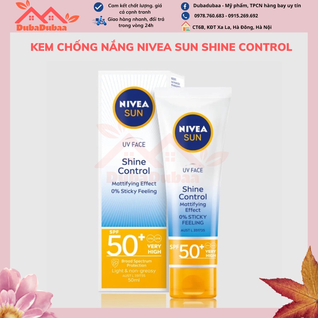 Nivea Shine Control SPF 50 UV Face Sunscreen | Shopee Malaysia