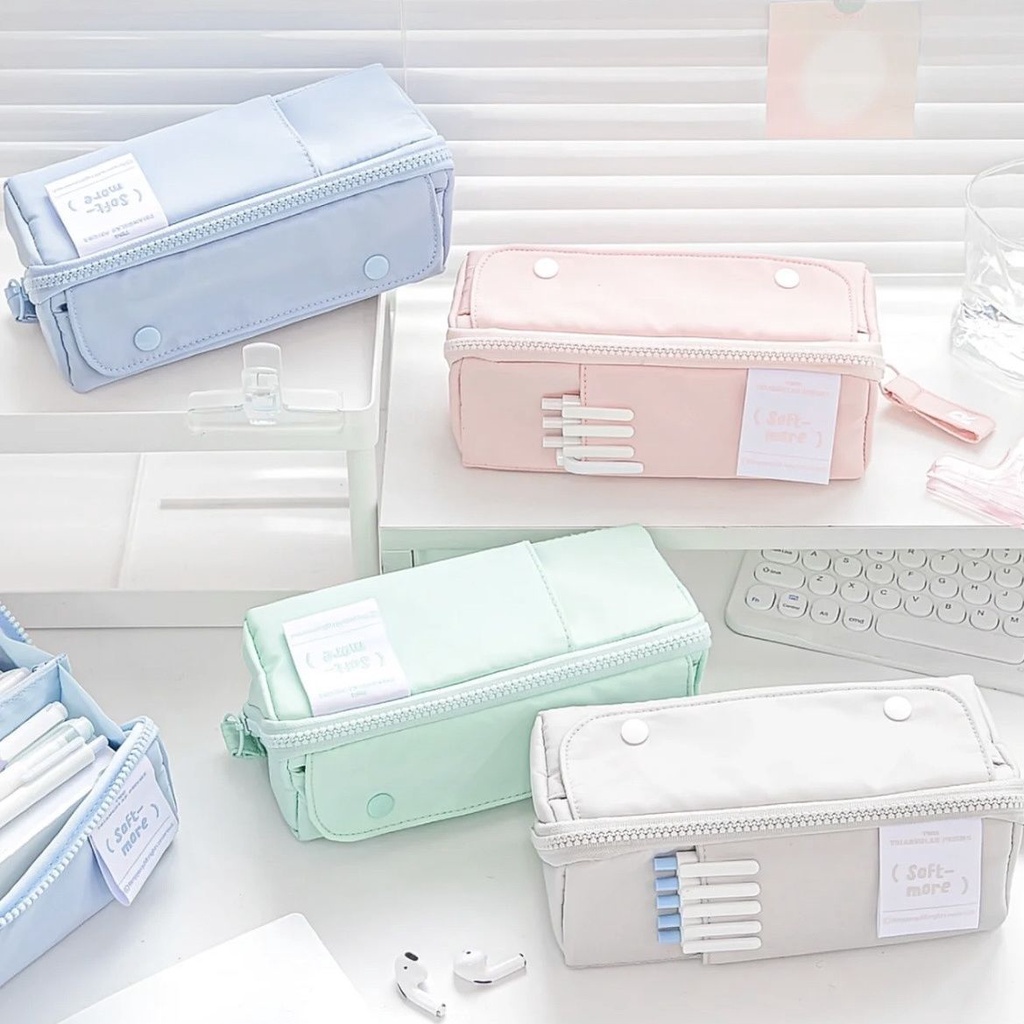 Student Pencil Case Simple Largecapacity Pencil Case Shopee Malaysia