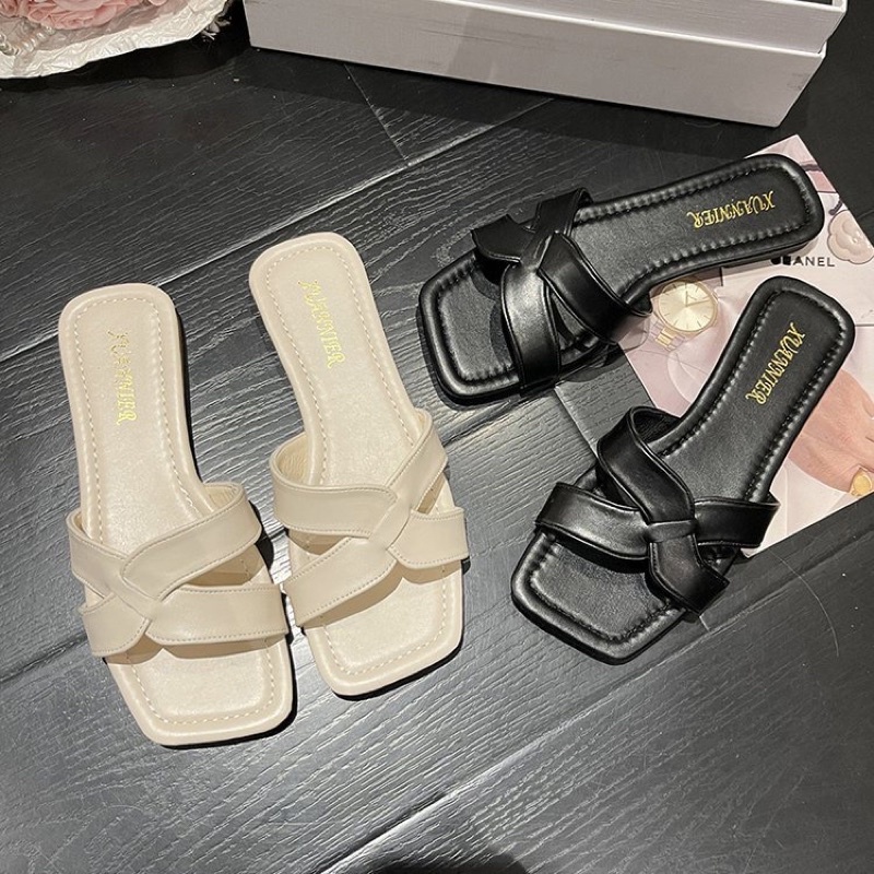 Very beautiful X-shaped sandals in many colors, big size 35-45 | Shopee ...