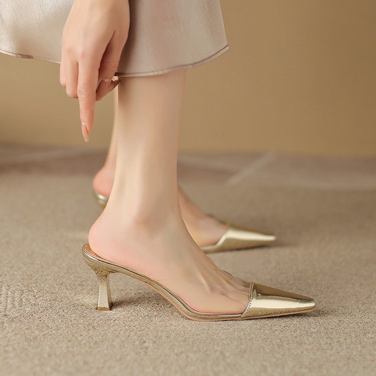 Pointy heels outlet with thick heel