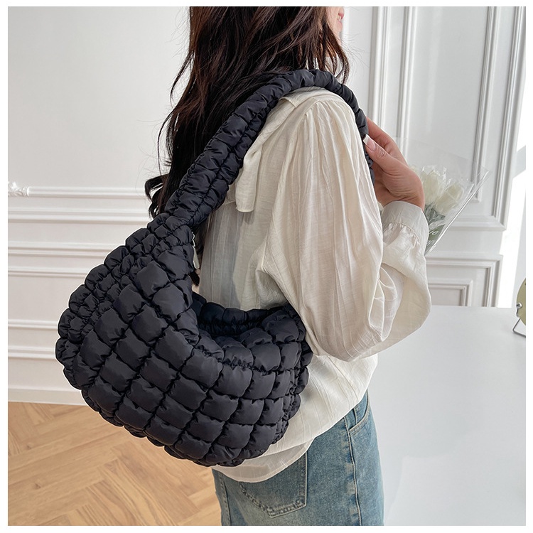 Cloud Sling bag Candy Color Tote bag Pleated Personality Shoulder Bag ...